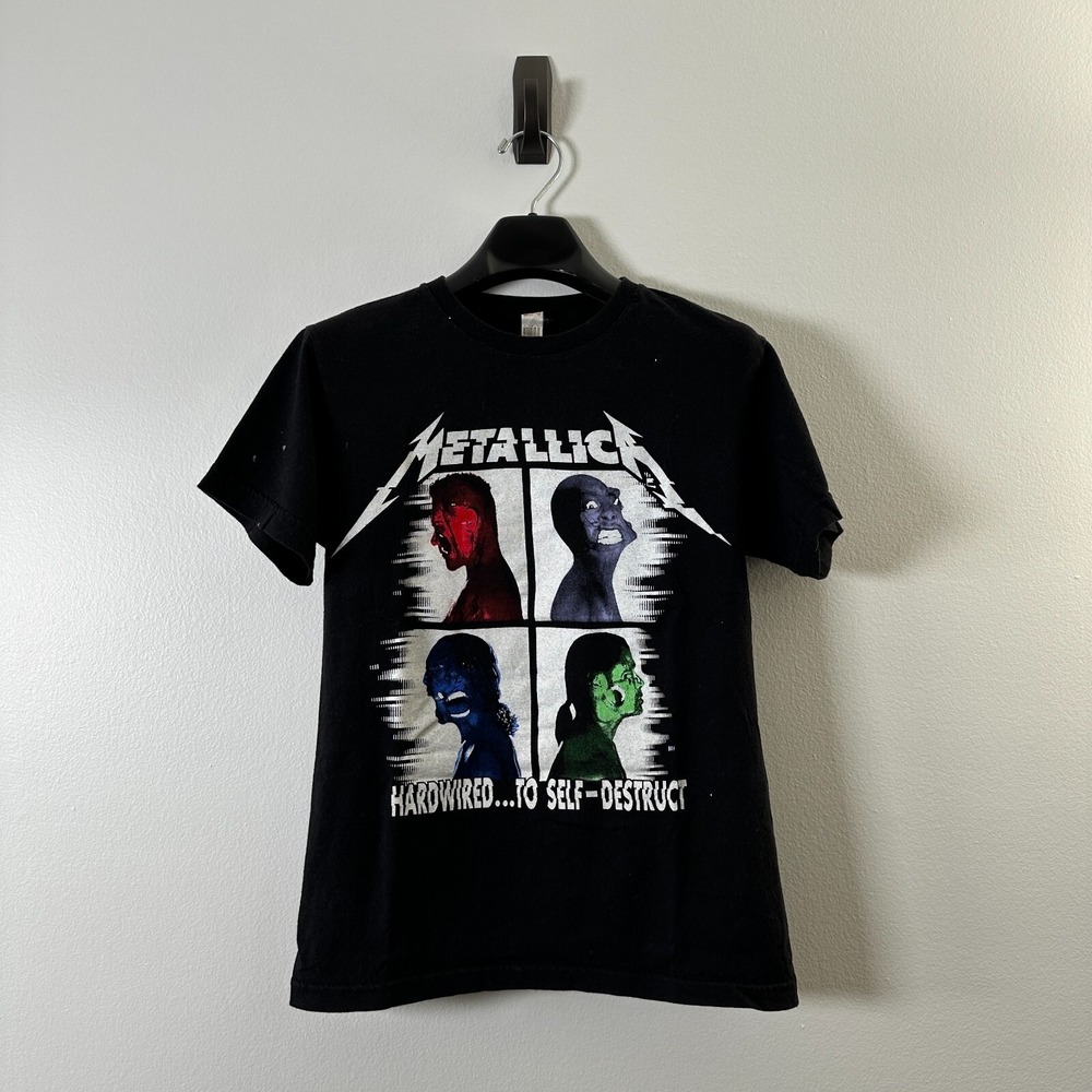 Metallica Hardwired To Self-Destruct Graphic T-Shirt Mens Small Black 2010s‎